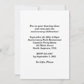 50. Jubiläum Party Einladung Tanzpferde (Rückseite)