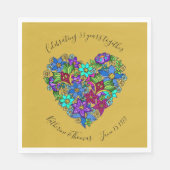 50. Jubiläum Partyware, Blumenherz, kundenspezifis Serviette (Vorderseite)