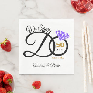 50. Jubiläum Personalisiert Serviette