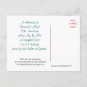 50. Jubiläum Postkarte Einladung - anpassen (Rückseite)