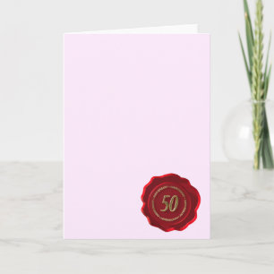 50. Jubiläum rotes Wachssiegel Karte