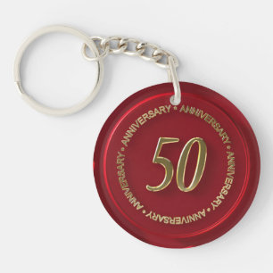 50. Jubiläum Rotwachs-Siegel Schlüsselanhänger