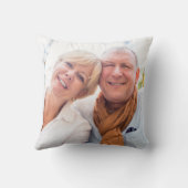 50. Jubiläum Rustic Floral String Lights Foto Kissen (Rückseite)