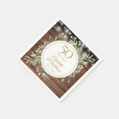 50. Jubiläum Rustikale Holzsäulenleuchten Serviette (Ecke)