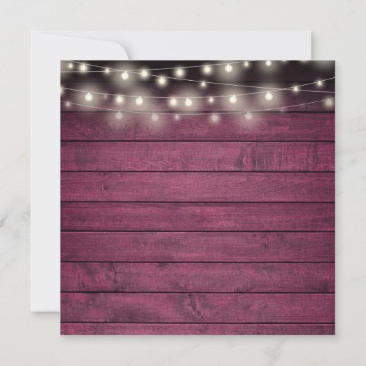 50. Jubiläum Rustikale rote Holzleuchten Save The Date (Rückseite)