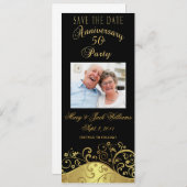 50. Jubiläum Save the Date Fotokarte Einladung (Vorne/Hinten)