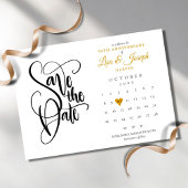 50. Jubiläum Save the Date Kalender Gold Herz Einladung