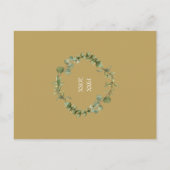 50. Jubiläum Save the Date Waldlandgrün Ankündigungspostkarte (Rückseite)