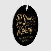 50. Jubiläum Schwarz und Gold Foto Keepake Ornament (Vorderseite)