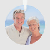 50. Jubiläum Schwarz und Gold Foto Keepake Ornament (Rückseite)