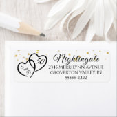 50. Jubiläum Script Hearts Monogram Initials (Insitu)