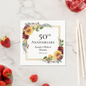 50. Jubiläum Sonnenblumen Serviette (Beispiel)