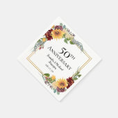 50. Jubiläum Sonnenblumen Serviette (Ecke)