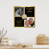 50. Jubiläum Square Poster - 2 Fotos (Küche)