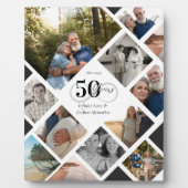 50. Jubiläum Unendlichkeit Liebe Foto Collage Gesc Fotoplatte (Vorderseite)