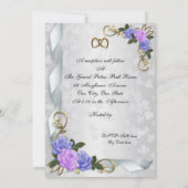 50. Jubiläum versprechen Erneuerung Blau & Lavende Einladung (Rückseite)