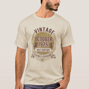 50. Jubiläum Vintage Oktober 1975 –Ausnahme T-Shirt