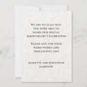 50. Jubiläum Weiße Blüte Geschmackvoll Vielen Dank Dankeskarte (Rückseite)