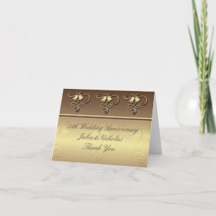 50. Jubiläums-Gold-Dankeschön-Karte Dankeskarte