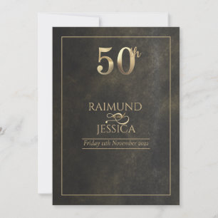 50. Jubiläums-Goldstaub-Einladung Einladung