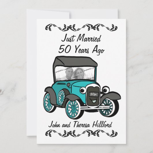 50. Jubiläums-Oldtimer Einladung (Vorderseite)