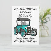 50. Jubiläums-Oldtimer Einladung (Stehend Vorderseite)
