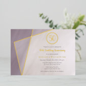 50. Jubiläumsfeier mit Pflaumengoldrahmen Folieneinladung (Stehend vorne)