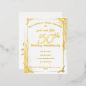 50. Jubiläumsfoil Einladung Postkarte (Vorderseite/Rückseite)