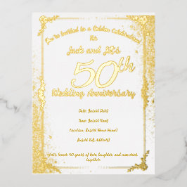 50. Jubiläumsfoil Einladung Postkarte