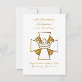 50. Jubiläumsjubiläum Priesterortung Dankeskarte