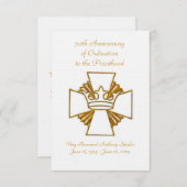 50. Jubiläumsjubiläum Priesterortung Dankeskarte (Vorne/Hinten)