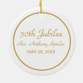 50. Jubiläumsjubiläum Priesterortung Keramik Ornament (Hinten)