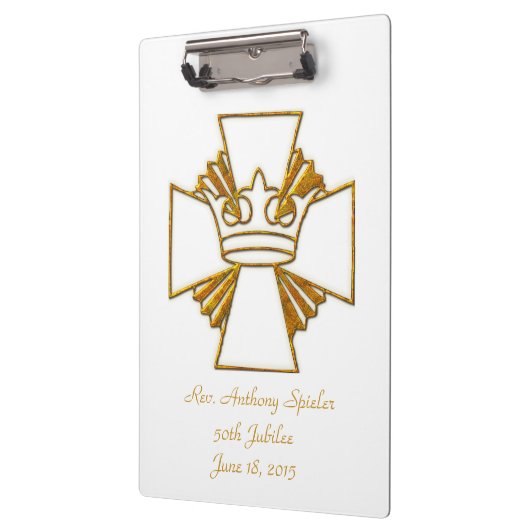 50. Jubiläumsjubiläum Priesterortung Klemmbrett (Links)