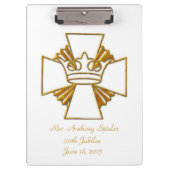 50. Jubiläumsjubiläum Priesterortung Klemmbrett (Vorderseite)