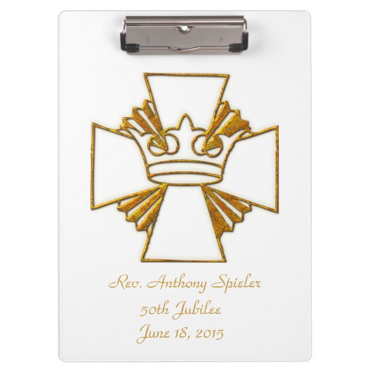 50. Jubiläumsjubiläum Priesterortung Klemmbrett (Vorderseite)