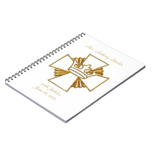 50. Jubiläumsjubiläum Priesterortung Notizblock (Linke Seite)