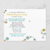 50. Jubiläumskarte Dusche Whimsical Anfrage Postkarte (Rückseite)