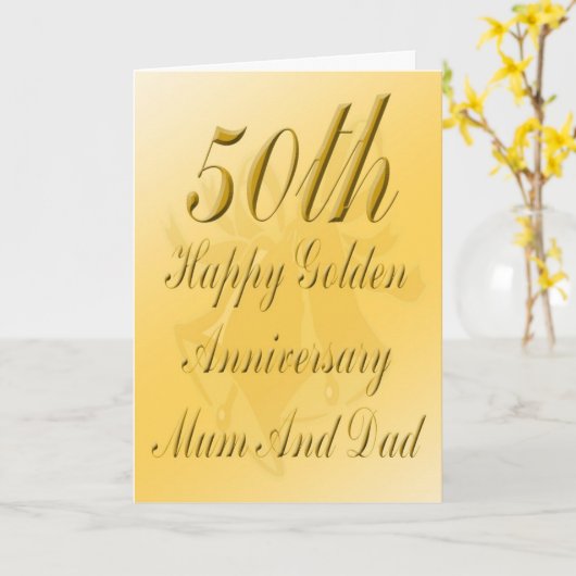 50. Jubiläumskarte für Mama und Vater Karte (Gelbe Blume)