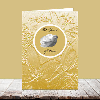 50. Jubiläumskarte — Goldene Blume Karte