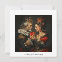 50. Jubiläumskarte König und Königin der Herz-Kart
