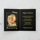 50. Jubiläumskarte mit gelber Rosenknospe Karte (Innenseite)