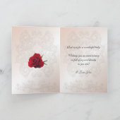 50. Jubiläumskarte mit Rose und Blätter Karte (Innenseite)