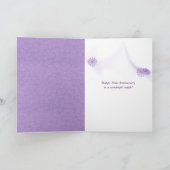 50. Jubiläumskarte mit violetten Blumen Karte (Innenseite)