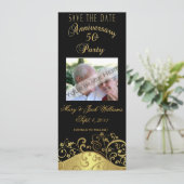 50. Jubiläumskarte/Save the Date Einladung (Stehend Vorderseite)