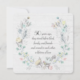 50. Jubiläumsschaden auf Holz Einladung