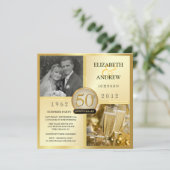 50. Jubiläumsüberraschende Party Einladungen (Stehend Vorderseite)