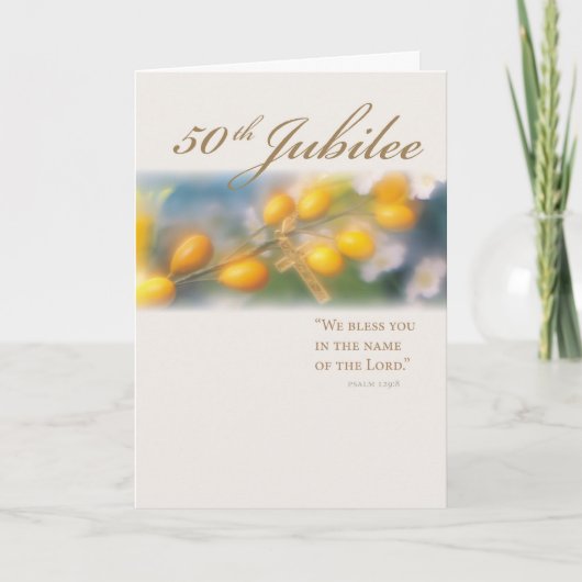 50. Jubilee Cross in Gold Karte (Vorderseite)