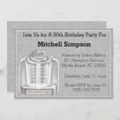 50. Jukebox Geburtstagseinladungen Einladung (Vorne/Hinten)