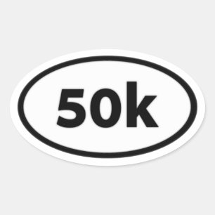 50 k ovaler aufkleber