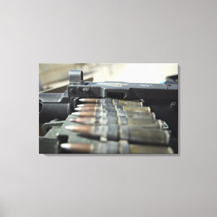 50-kalibrige Maschinenpistolen Leinwanddruck